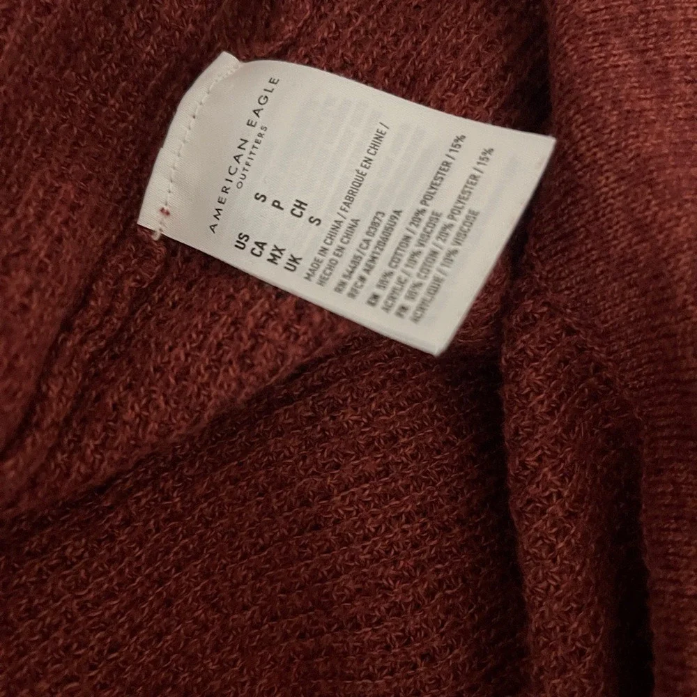 American Eagle Women's Lace-Up Sweater - Rust‎ size small